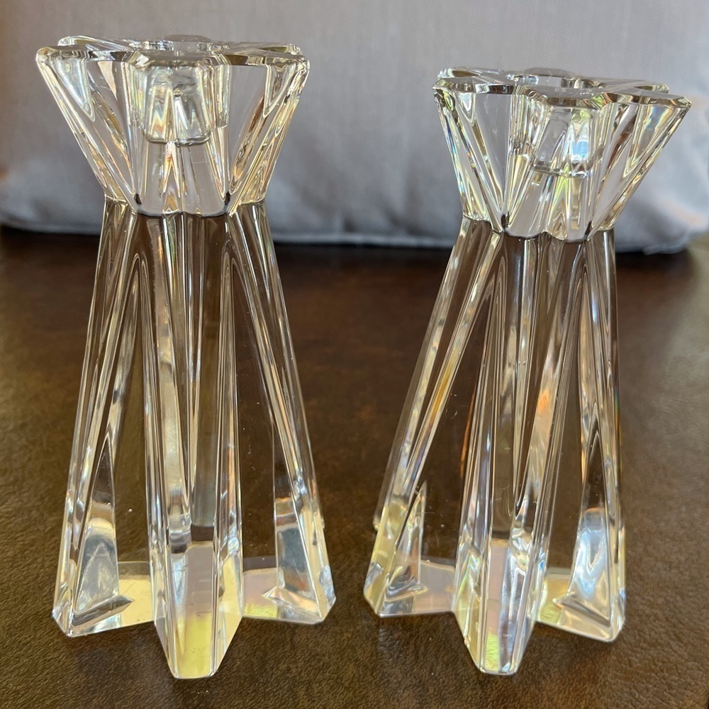 Lenox Crystal Candlesticks, matching pair, made in Germany